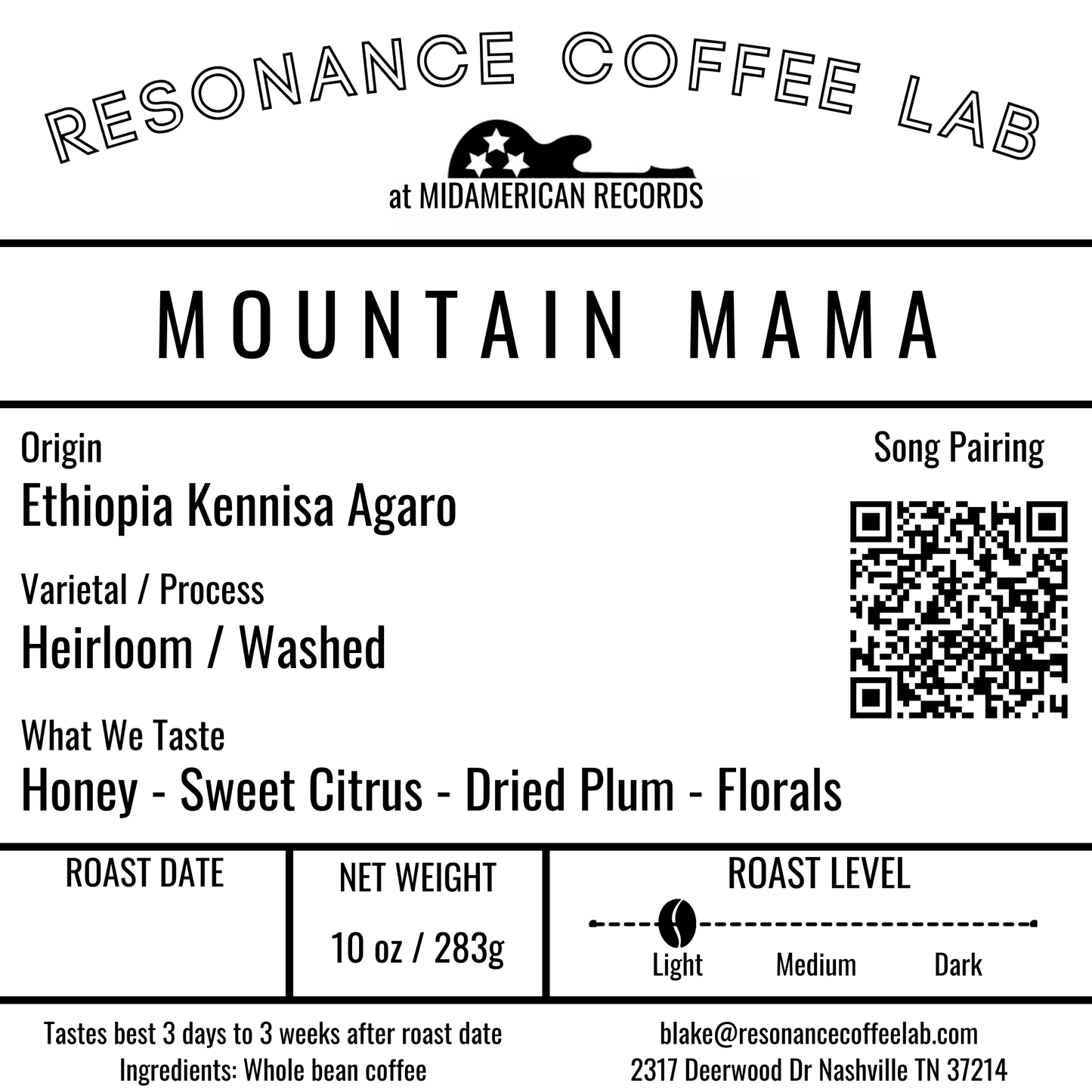 MOUNTAIN MAMA Ethiopia Kennisa Agaro Washed // Light Roast